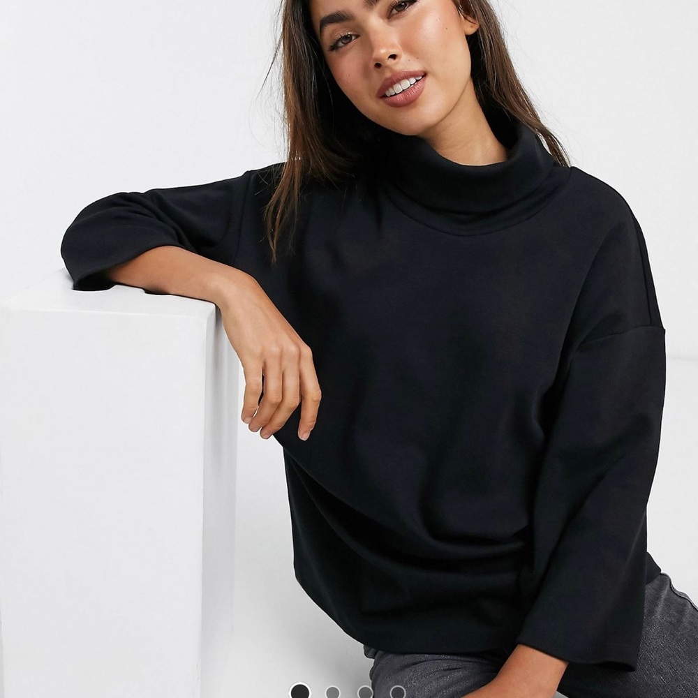 ASOS Structured oversized top w/ high neck